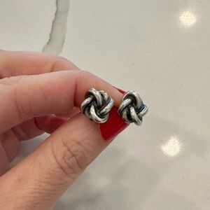 James Avery knot earrings silver retired
